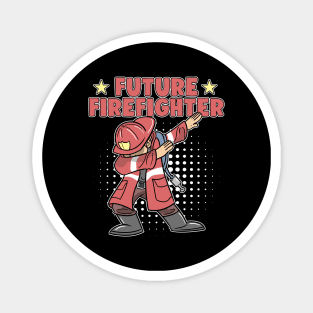 Dabbing Future Firefighter Fireman for Kids Boys Magnet